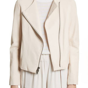 NWT $995 Vince Asymmetrical Leather Moto Jacket, L